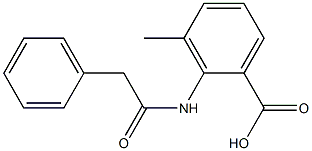 3-methyl-2-(2-phenylacetamido)benzoic acid Struktur