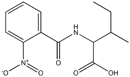 3-methyl-2-[(2-nitrobenzoyl)amino]pentanoic acid Struktur