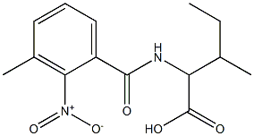 3-methyl-2-[(3-methyl-2-nitrophenyl)formamido]pentanoic acid Struktur