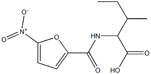 3-methyl-2-[(5-nitrofuran-2-yl)formamido]pentanoic acid Struktur