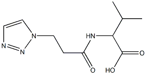 3-methyl-2-[3-(1H-1,2,3-triazol-1-yl)propanamido]butanoic acid Struktur