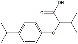 3-methyl-2-[4-(propan-2-yl)phenoxy]butanoic acid Struktur