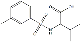 3-methyl-2-{[(3-methylphenyl)sulfonyl]amino}butanoic acid Struktur