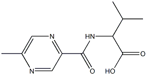 3-methyl-2-{[(5-methylpyrazin-2-yl)carbonyl]amino}butanoic acid Struktur