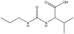 3-methyl-2-{[(propylamino)carbonyl]amino}butanoic acid Struktur