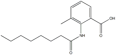 3-methyl-2-octanamidobenzoic acid Struktur