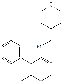 3-methyl-2-phenyl-N-(piperidin-4-ylmethyl)pentanamide Struktur