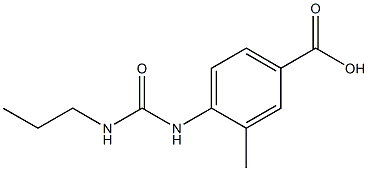 3-methyl-4-[(propylcarbamoyl)amino]benzoic acid Struktur