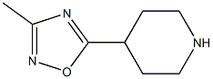 3-methyl-5-(piperidin-4-yl)-1,2,4-oxadiazole Struktur