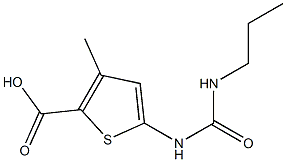 3-methyl-5-[(propylcarbamoyl)amino]thiophene-2-carboxylic acid Struktur