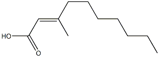 3-methyldec-2-enoic acid Struktur