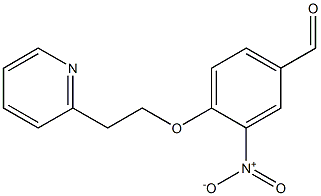 3-nitro-4-[2-(pyridin-2-yl)ethoxy]benzaldehyde Struktur