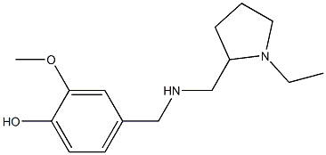 4-({[(1-ethylpyrrolidin-2-yl)methyl]amino}methyl)-2-methoxyphenol Struktur