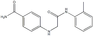 4-({[(2-methylphenyl)carbamoyl]methyl}amino)benzamide Struktur