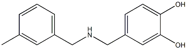 4-({[(3-methylphenyl)methyl]amino}methyl)benzene-1,2-diol Struktur