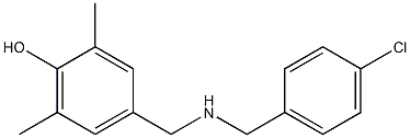 4-({[(4-chlorophenyl)methyl]amino}methyl)-2,6-dimethylphenol Struktur