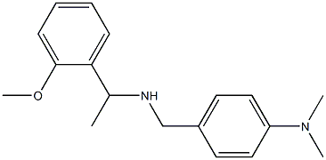 4-({[1-(2-methoxyphenyl)ethyl]amino}methyl)-N,N-dimethylaniline Struktur