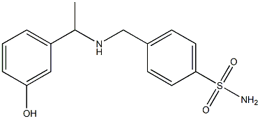 4-({[1-(3-hydroxyphenyl)ethyl]amino}methyl)benzene-1-sulfonamide Struktur