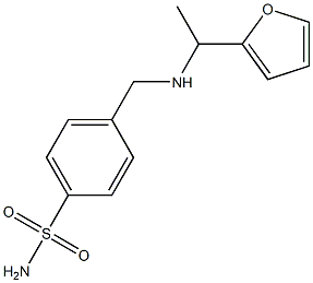 4-({[1-(furan-2-yl)ethyl]amino}methyl)benzene-1-sulfonamide Struktur