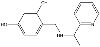 4-({[1-(pyridin-2-yl)ethyl]amino}methyl)benzene-1,3-diol Struktur