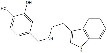 4-({[2-(1H-indol-3-yl)ethyl]amino}methyl)benzene-1,2-diol Struktur