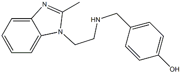 4-({[2-(2-methyl-1H-1,3-benzodiazol-1-yl)ethyl]amino}methyl)phenol Struktur