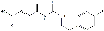 4-({[2-(4-fluorophenyl)ethyl]carbamoyl}amino)-4-oxobut-2-enoic acid Struktur