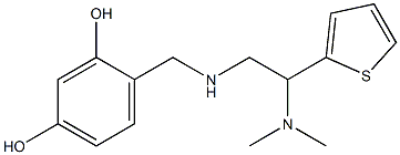 4-({[2-(dimethylamino)-2-(thiophen-2-yl)ethyl]amino}methyl)benzene-1,3-diol Struktur