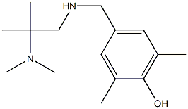 4-({[2-(dimethylamino)-2-methylpropyl]amino}methyl)-2,6-dimethylphenol Struktur