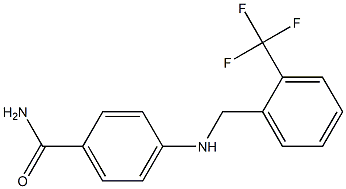 4-({[2-(trifluoromethyl)phenyl]methyl}amino)benzamide Struktur