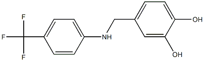 4-({[4-(trifluoromethyl)phenyl]amino}methyl)benzene-1,2-diol Struktur