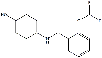 4-({1-[2-(difluoromethoxy)phenyl]ethyl}amino)cyclohexan-1-ol Struktur