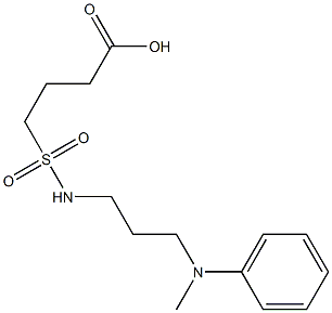 4-({3-[methyl(phenyl)amino]propyl}sulfamoyl)butanoic acid Struktur