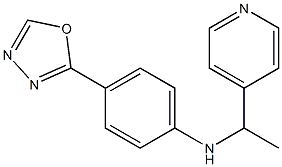 4-(1,3,4-oxadiazol-2-yl)-N-[1-(pyridin-4-yl)ethyl]aniline Struktur