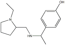 4-(1-{[(1-ethylpyrrolidin-2-yl)methyl]amino}ethyl)phenol Struktur