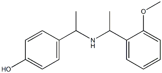 4-(1-{[1-(2-methoxyphenyl)ethyl]amino}ethyl)phenol Struktur