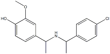 4-(1-{[1-(4-chlorophenyl)ethyl]amino}ethyl)-2-methoxyphenol Struktur