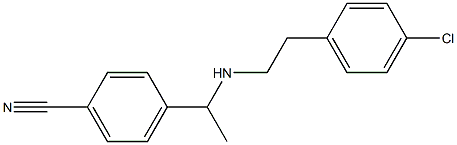 4-(1-{[2-(4-chlorophenyl)ethyl]amino}ethyl)benzonitrile Struktur