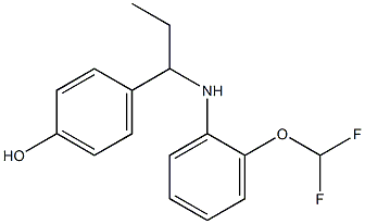 4-(1-{[2-(difluoromethoxy)phenyl]amino}propyl)phenol Struktur