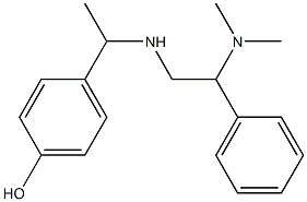 4-(1-{[2-(dimethylamino)-2-phenylethyl]amino}ethyl)phenol Struktur