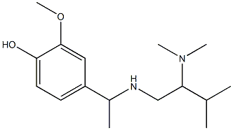 4-(1-{[2-(dimethylamino)-3-methylbutyl]amino}ethyl)-2-methoxyphenol Struktur