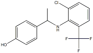 4-(1-{[2-chloro-6-(trifluoromethyl)phenyl]amino}ethyl)phenol Struktur