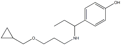 4-(1-{[3-(cyclopropylmethoxy)propyl]amino}propyl)phenol Struktur