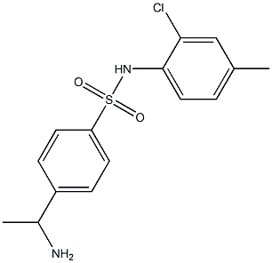 4-(1-aminoethyl)-N-(2-chloro-4-methylphenyl)benzene-1-sulfonamide Struktur