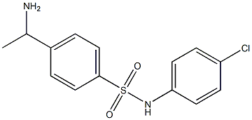 4-(1-aminoethyl)-N-(4-chlorophenyl)benzene-1-sulfonamide Struktur