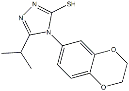 4-(2,3-dihydro-1,4-benzodioxin-6-yl)-5-(propan-2-yl)-4H-1,2,4-triazole-3-thiol Struktur