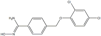 4-(2,4-dichlorophenoxymethyl)-N'-hydroxybenzene-1-carboximidamide Struktur