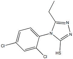 4-(2,4-dichlorophenyl)-5-ethyl-4H-1,2,4-triazole-3-thiol Struktur