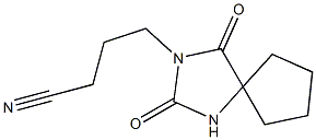 4-(2,4-dioxo-1,3-diazaspiro[4.4]non-3-yl)butanenitrile Struktur