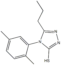 4-(2,5-dimethylphenyl)-5-propyl-4H-1,2,4-triazole-3-thiol Struktur